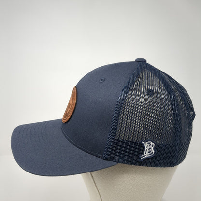 Branded Bills Snapback Trucker Hat Blue One Size Adjustable Mesh Back Yupoong