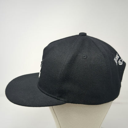 5 Panel Black One Size LA Los Angeles Crimes Bandana Paisley Hat Flat Brim Logo