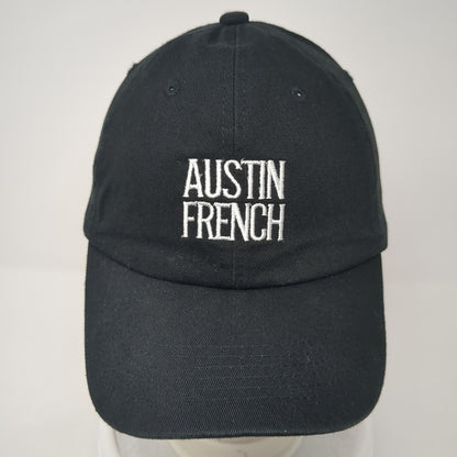 Austin French Slideback Hat Black One Size Adjustable Embroidered