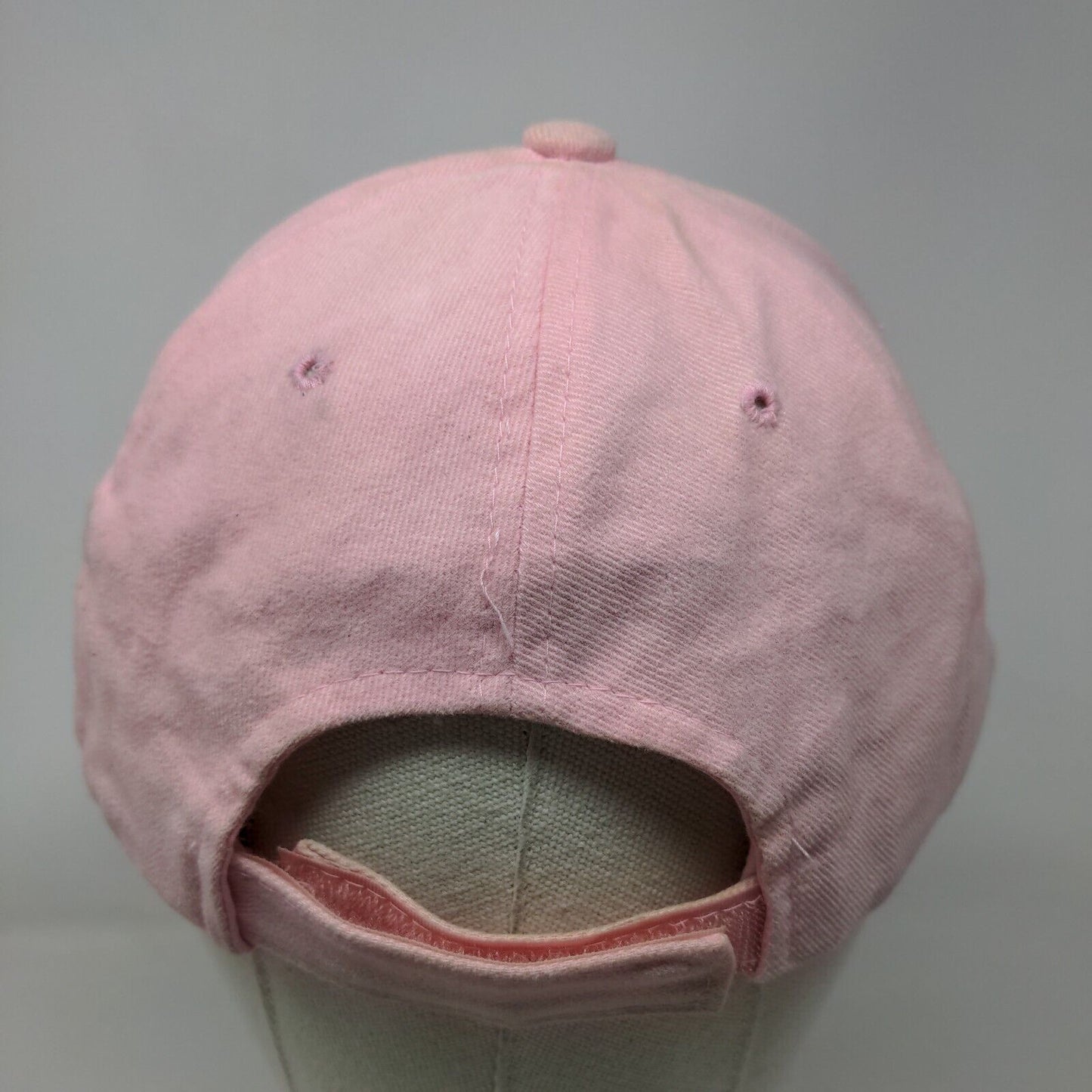 Hollywood Strapback Hat Pink OSFA Adjustable Embroidered 6 Panel Cotton