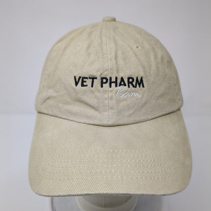Vet Pharm Team Slideback Hat Tan One Size Adjustable Embroidered Unique Headwear