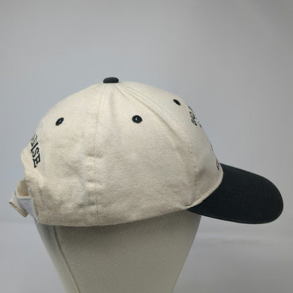 Baseball Cap Beige Black One Size Strapback Pirate Skull St Thomas USVI Hat