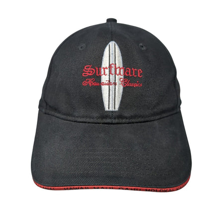 Surfware Hawaiian Classics Fitted Hat Black One Size Embroidered 6 Panel