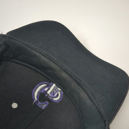 '47 MLB Colorado Rockies Baseball Cap Black Purple White One Size Strapback Hat