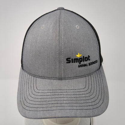 Simplot Animal Sciences Snapback Trucker Hat Gray One Size Mesh Back
