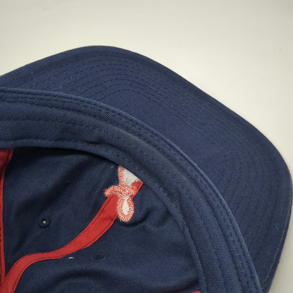 Earls Collection Baseball Cap Blue OSFM Red Script E Logo Slideback Cotton Hat