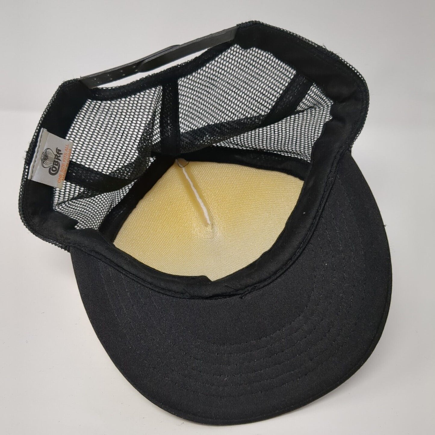 Eric May Band Snapback Rope Trucker Hat Black One Size Mesh Back Cobra