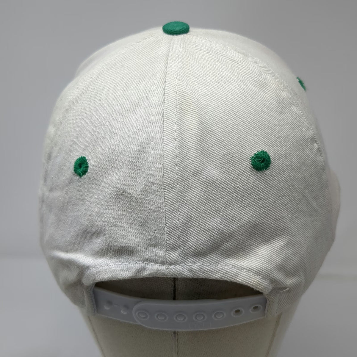 T.I. 5 Panel White Green One Size Snapback Hat Carteret Elks Lodge 2235 BPOE