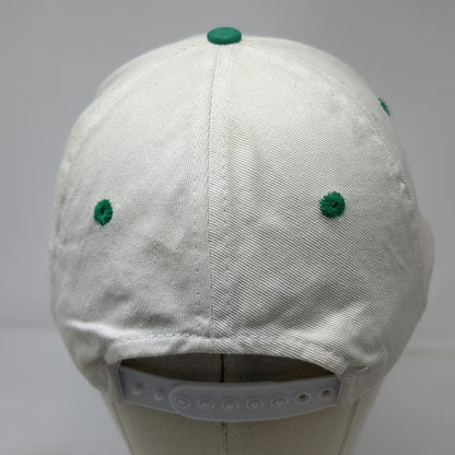 T.I. 5 Panel White Green One Size Snapback Hat Carteret Elks Lodge 2235 BPOE