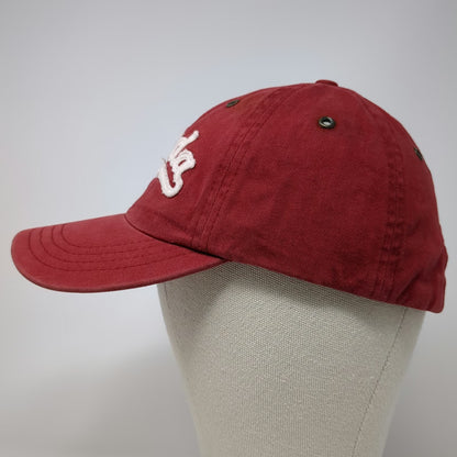 Roots Athletics Baseball Cap Red OSFM Slideback Canada Beaver Logo Cotton Hat