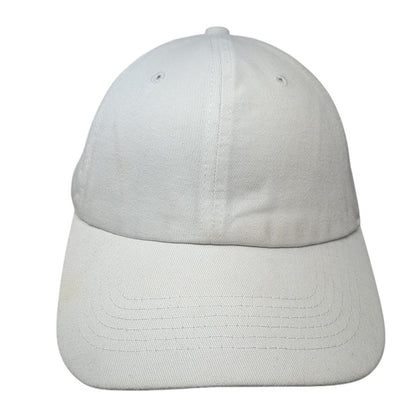 Eckos Slideback Baseball Cap White One Size Adjustable Vented Holes Blank