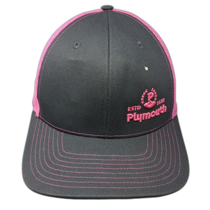 Richardson Trucker Hat Gray Pink One Size Plymouth 1938 Mesh Snapback 112