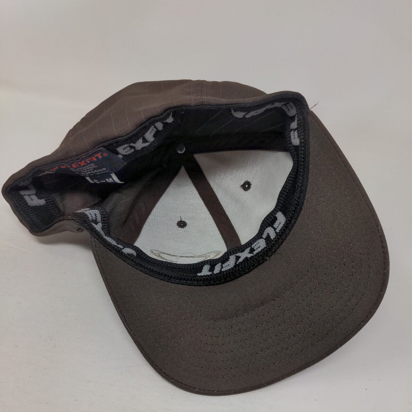 Latitude 64 Fitted Hat Brown S/M Flexfit Embroidered Vented Holes Yupoong