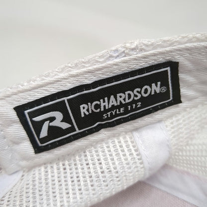Richardson Trucker Hat Red One Size Merchants Metals Mesh Snapback Fencing Logo