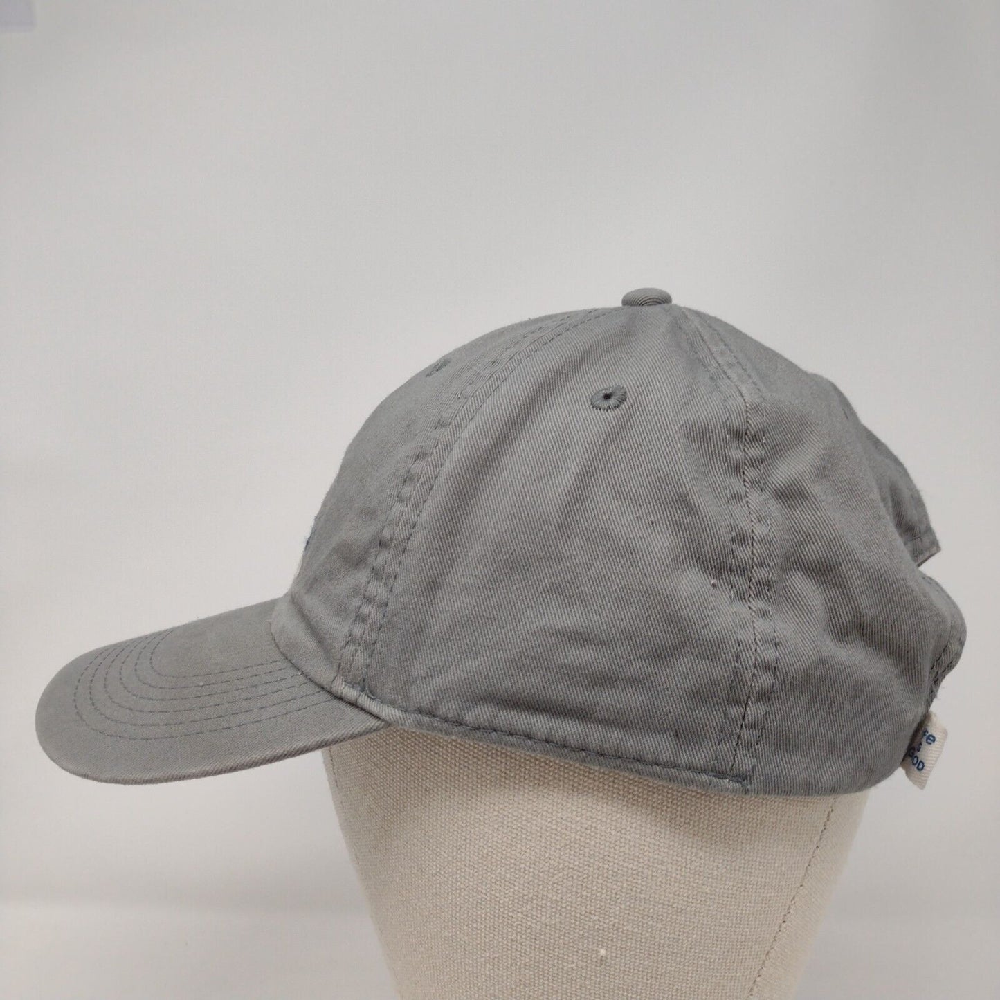 Life Is Good Mountains Chill Slideback Hat Gray OSFA Solid Embroidered