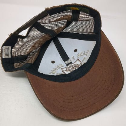 Bass Pro Shops Trucker Hat Brown One Size Mesh Back Fishing Logo Shield Snapback