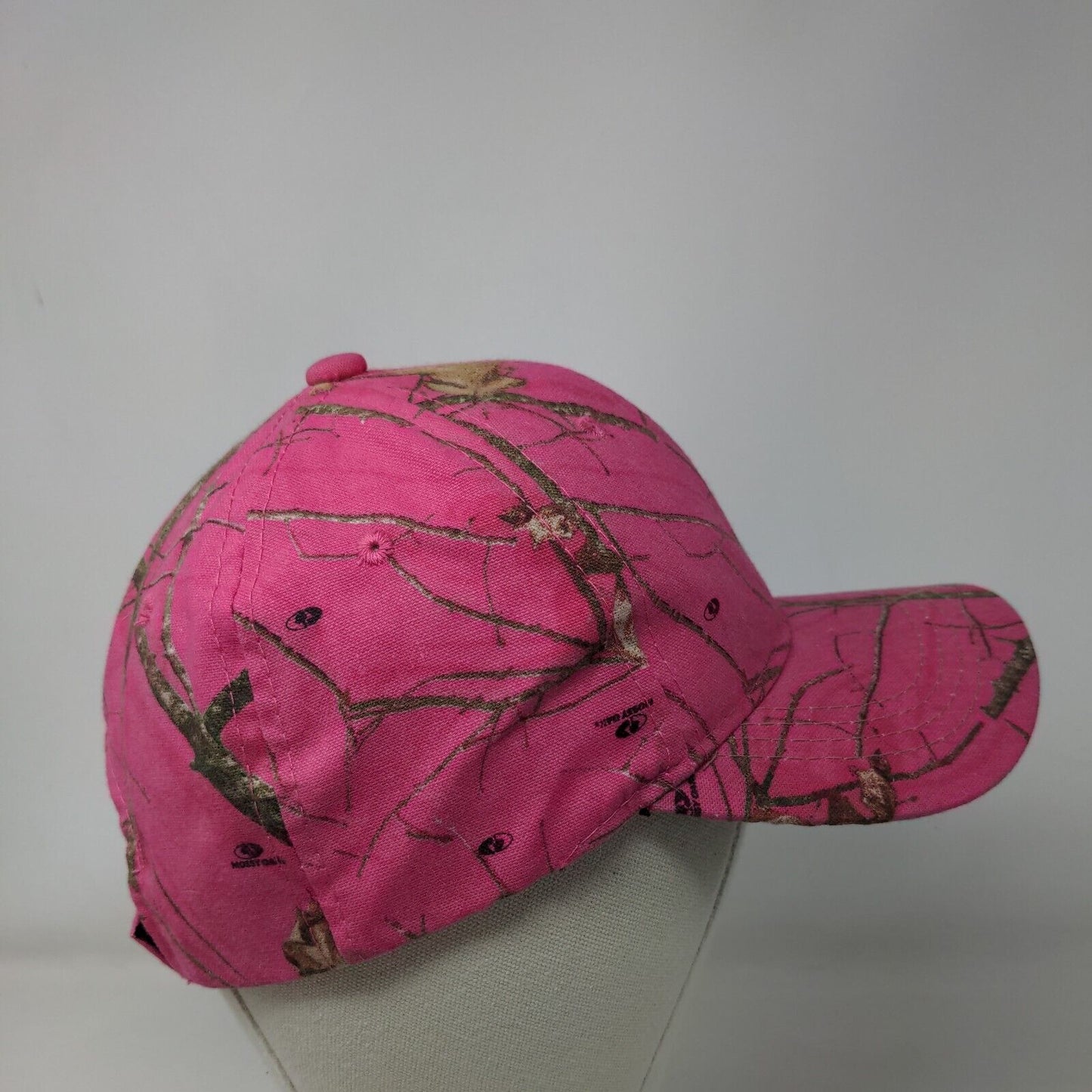 Signatures Strapback Hat Pink Camo OSFM Adjustable 6 Panel Vent Holes
