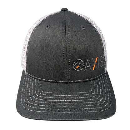 Axis Snapback Trucker Hat Gray OS Adjustable Embroidered Mesh Back Richardson