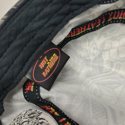 Hot Leathers Army Cap Gray One Size Sugar Skull Tattoo Art Strapback Hat Rose