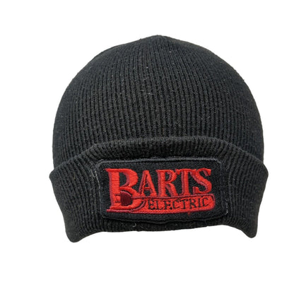 Barts Electric Knit Beanie Hat Black One Size Solid Embroidered Otto