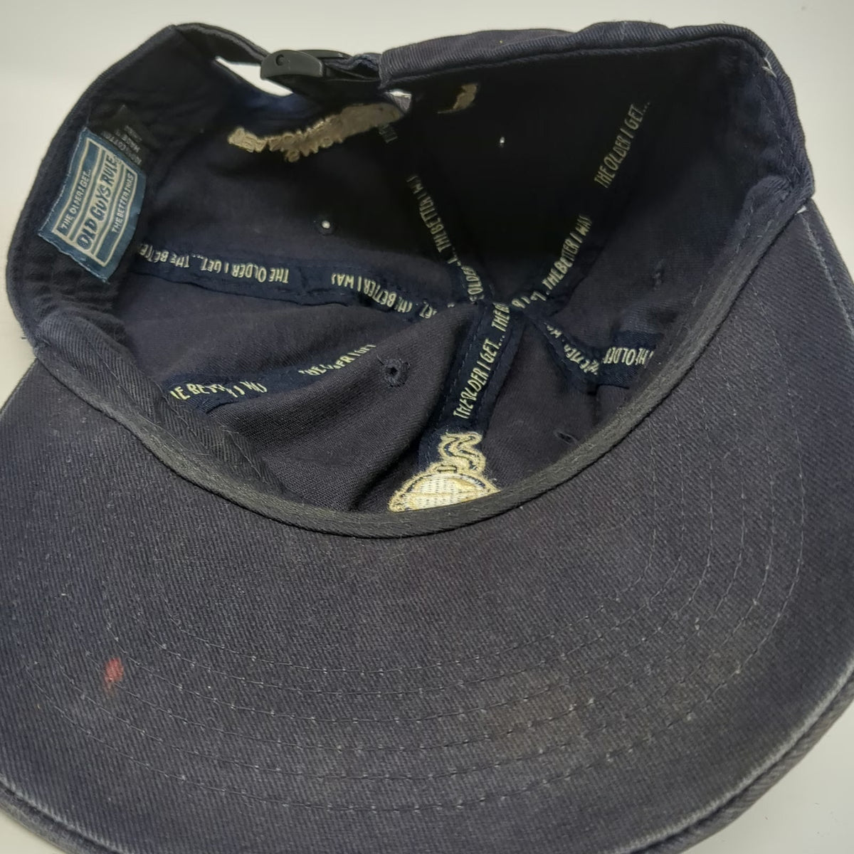 Old Guys Rule Baseball Cap Blue One Size BBQ Grill Smokin Hot Strapback Hat