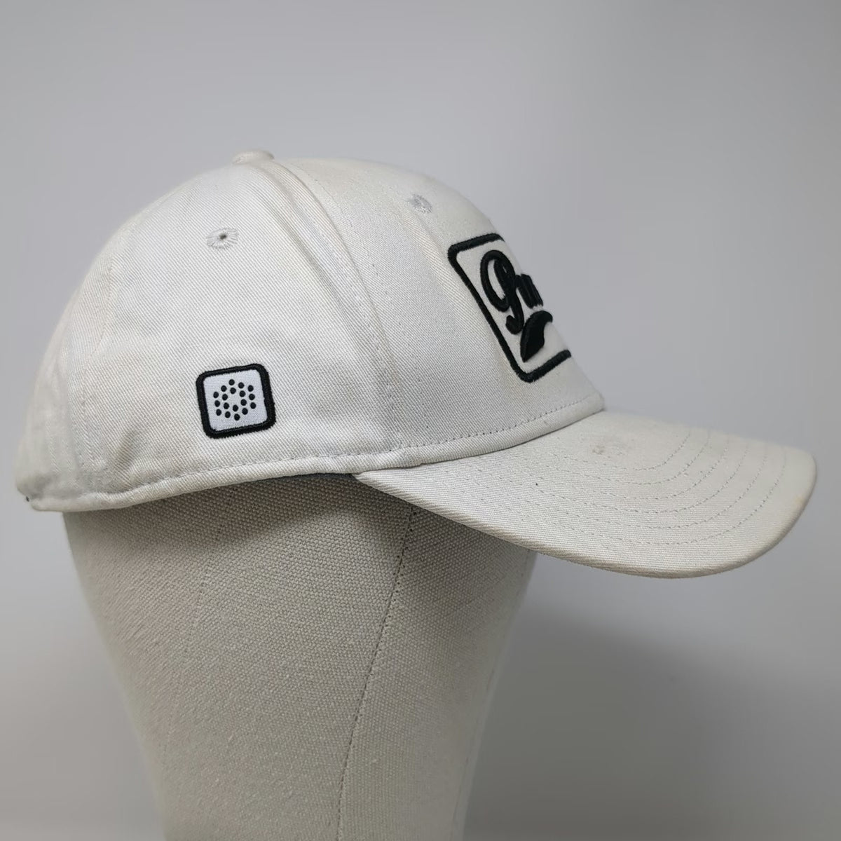 Puma Baseball Cap White One Size Adjustable Hat Script Patch Embroidered Logo