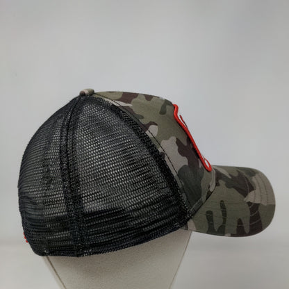 Goorin Bro's Snapback Mesh Back Trucker Camo Hat Rooster Patch Logo