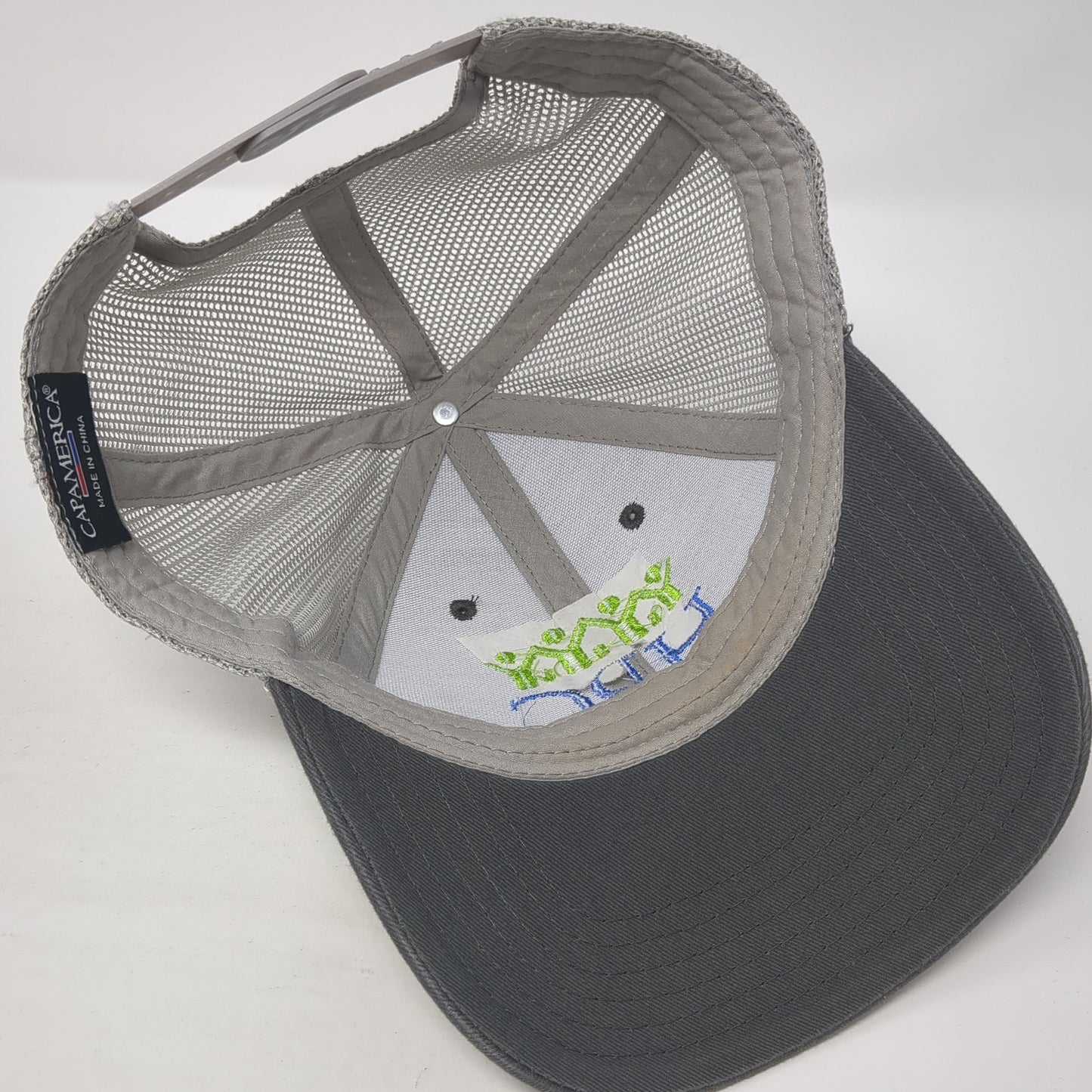 HPC Snapback Trucker Hat Gray One Size Mesh Back Outdoor Cap America