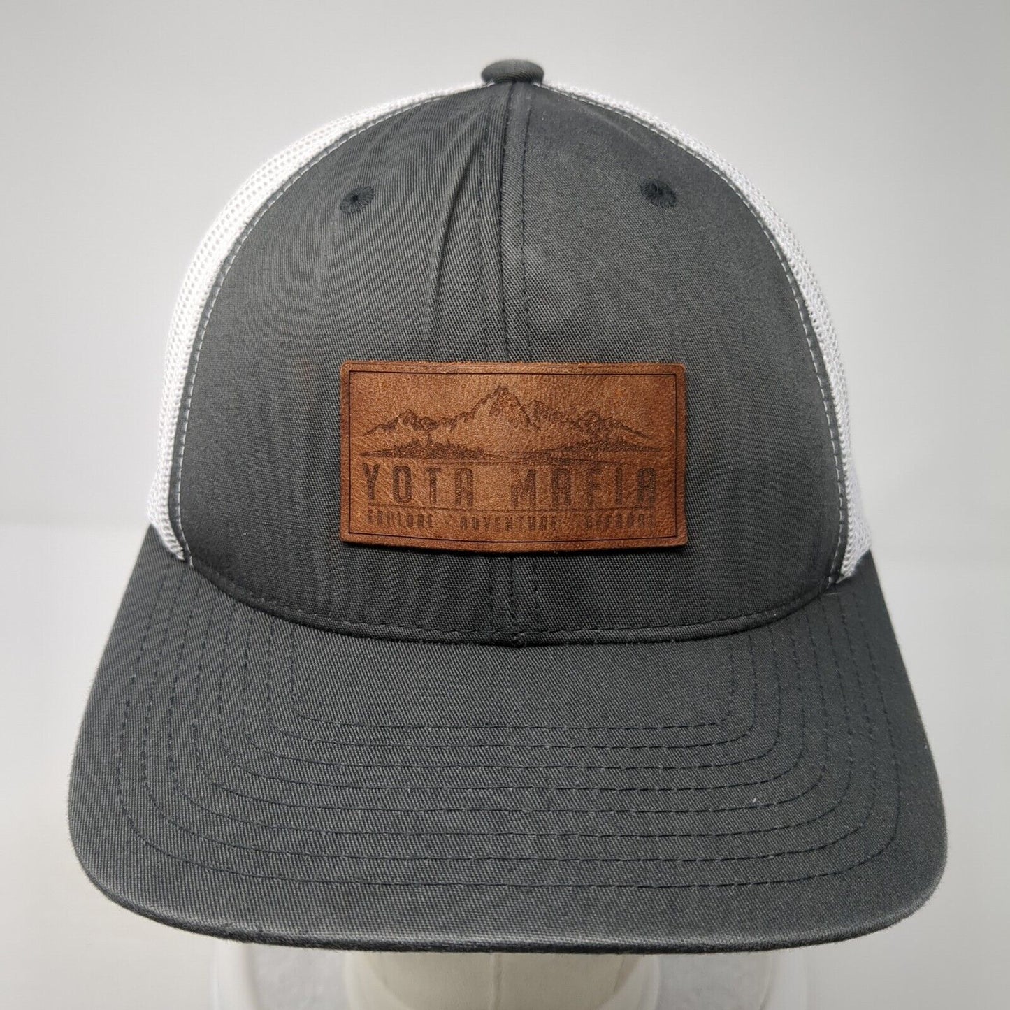 Yota Mafia Explore Adventure Off-Road Snapback Trucker Hat Gray OS Mesh Yupoong