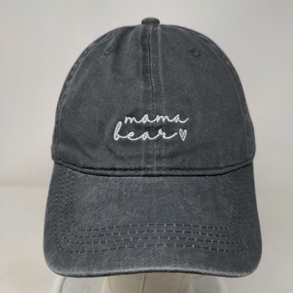 Mama Bear Slideback Hat Gray One Size Adjustable Embroidered Vented Holes