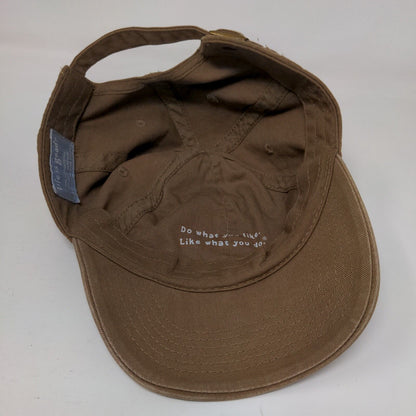 Life Is Good Slideback Hat Brown One Size Adjustable Embroidered Heart Cotton