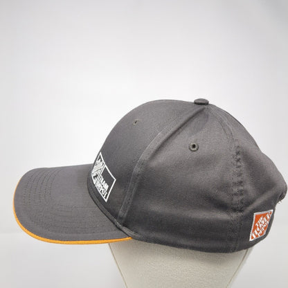 The Home Depot Strapback Hat Gray One Size Adjustable Embroidered