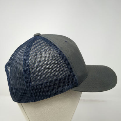 Yupoong Trucker Hat Gray Blue One Size Firstam Idaho State Patch Mesh Snapback