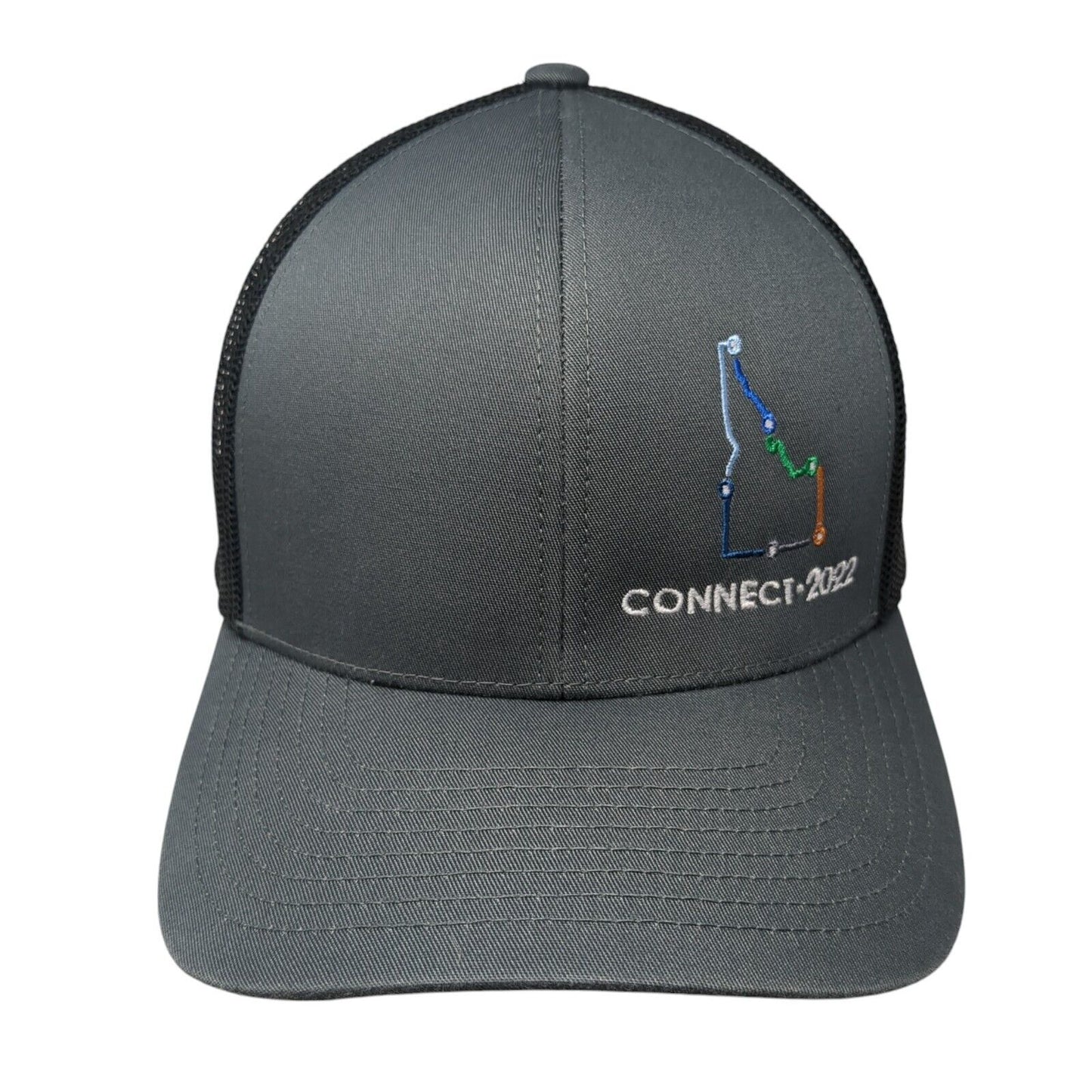 Idaho Connect 2022 Snapback Mesh Back Trucker Hat Gray One Size Outdoor