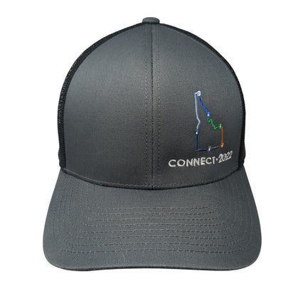 Idaho Connect 2022 Snapback Mesh Back Trucker Hat Gray One Size Outdoor