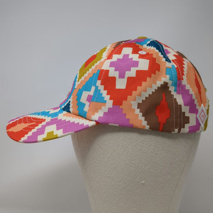 Vera Bradley Baseball Cap Orange One Size Kilim Geometric Patterned Canvas Hat