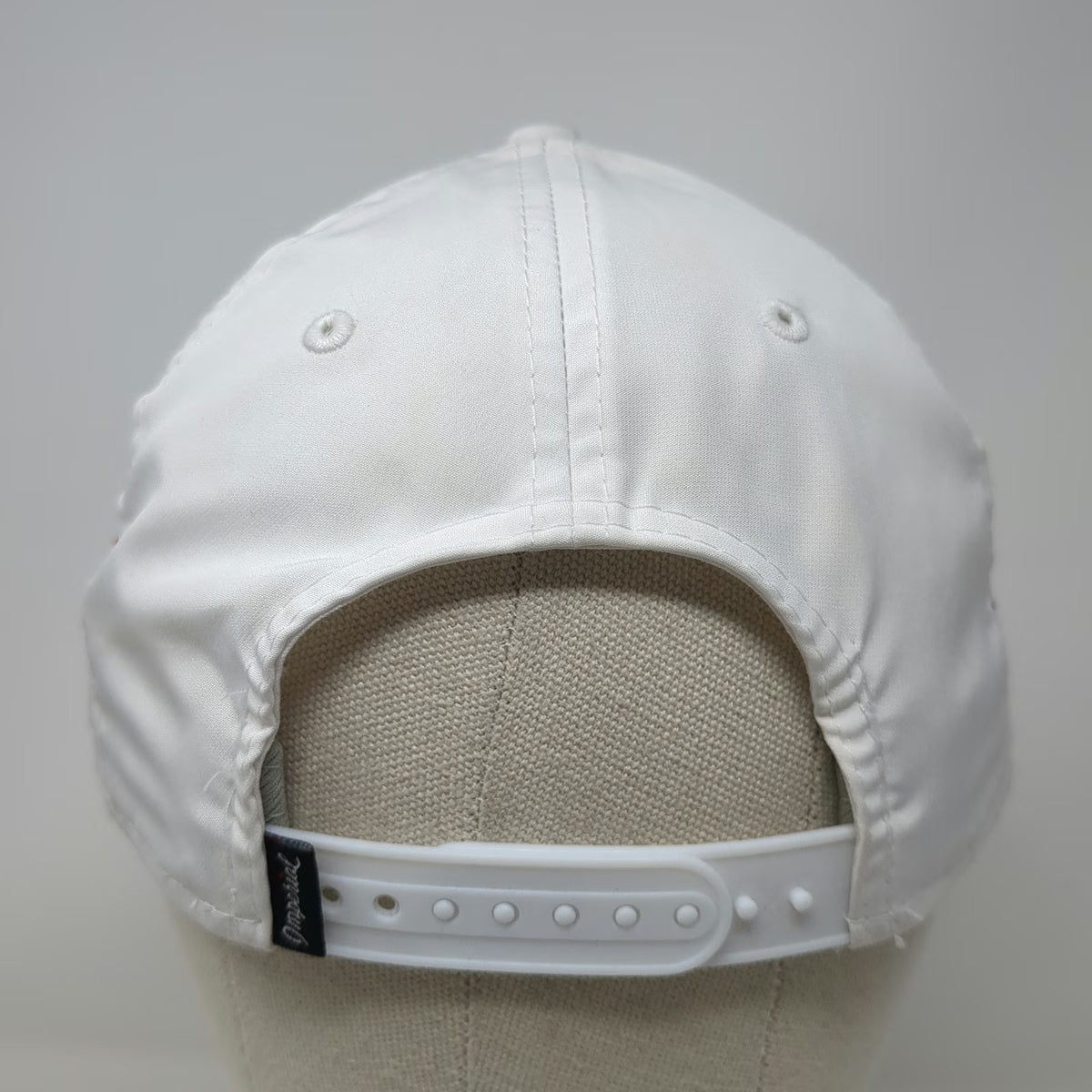 Imperial 5 Panel White One Size Hat Rope Rinaldi Roofing GAF Master Elite Flag
