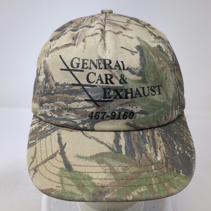 5 Panel Green One Size General Car Exhaust Realtree Camo Snapback hat Automotive