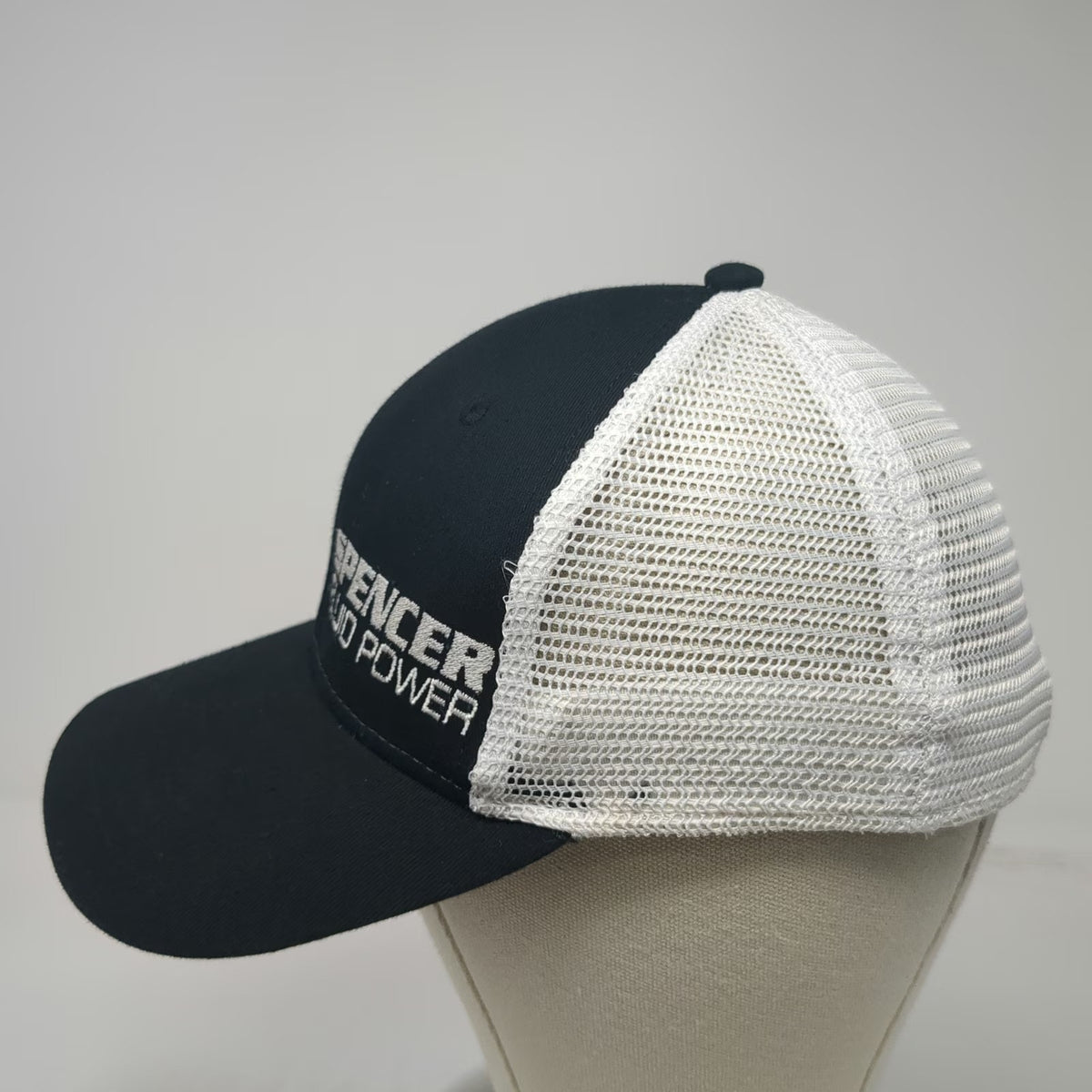 Cap America Baseball Cap Black M Spencer Fluid Power Eaton Mesh Back Stretch Hat