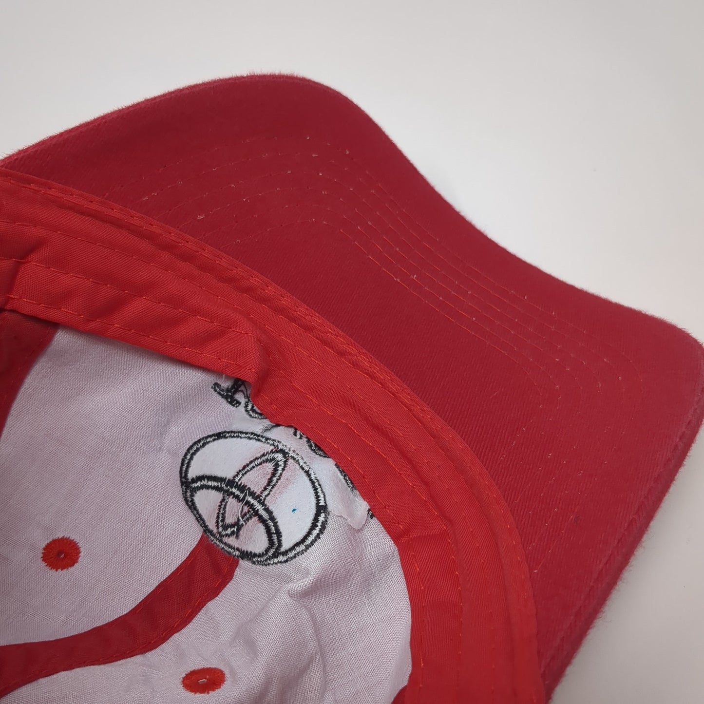 Toyota Strapback Baseball Cap Red One Size Adjustable Embroidered 6 Panel AMC