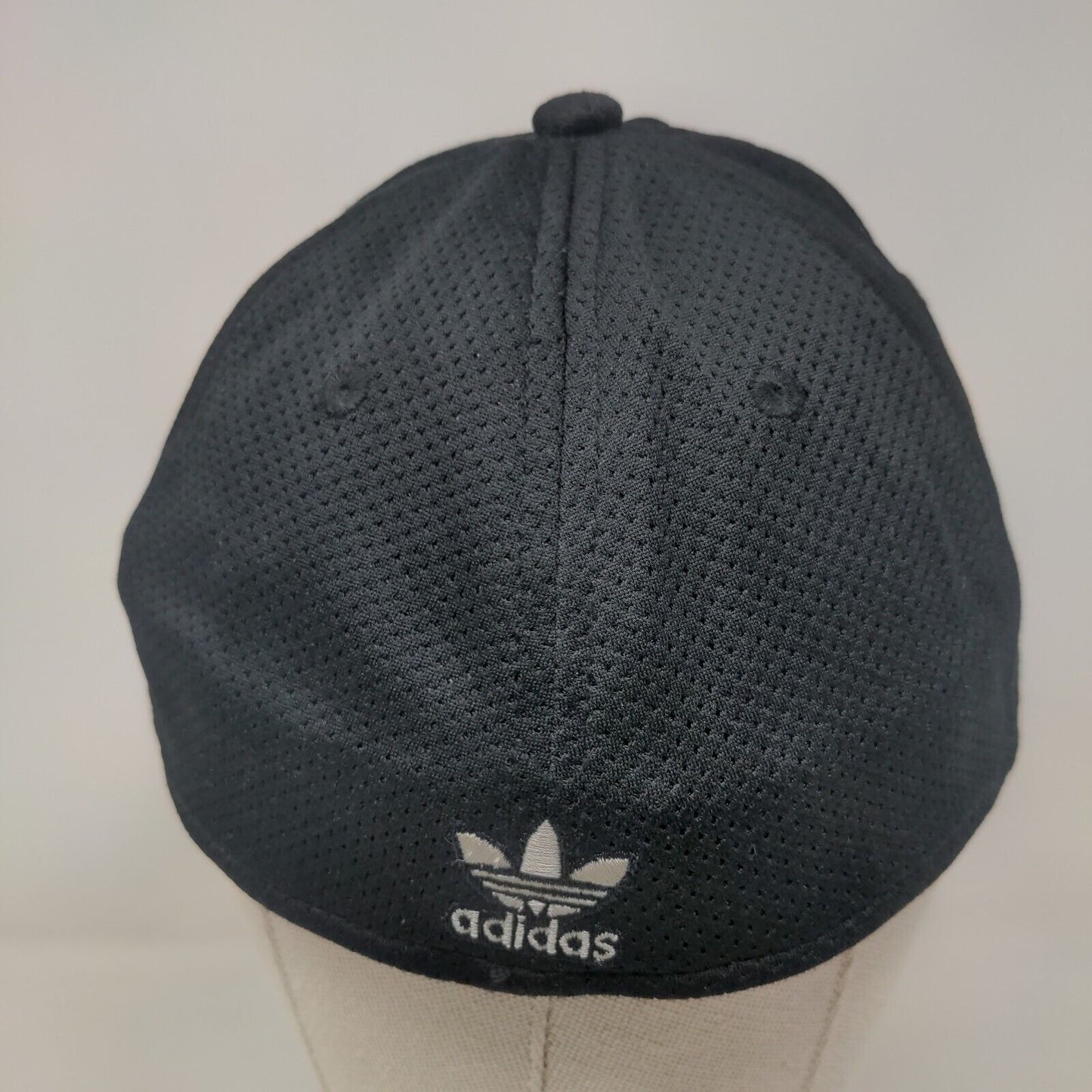 Adidas Fitted Hat Black S/M Lightweight Breathable Embroidered