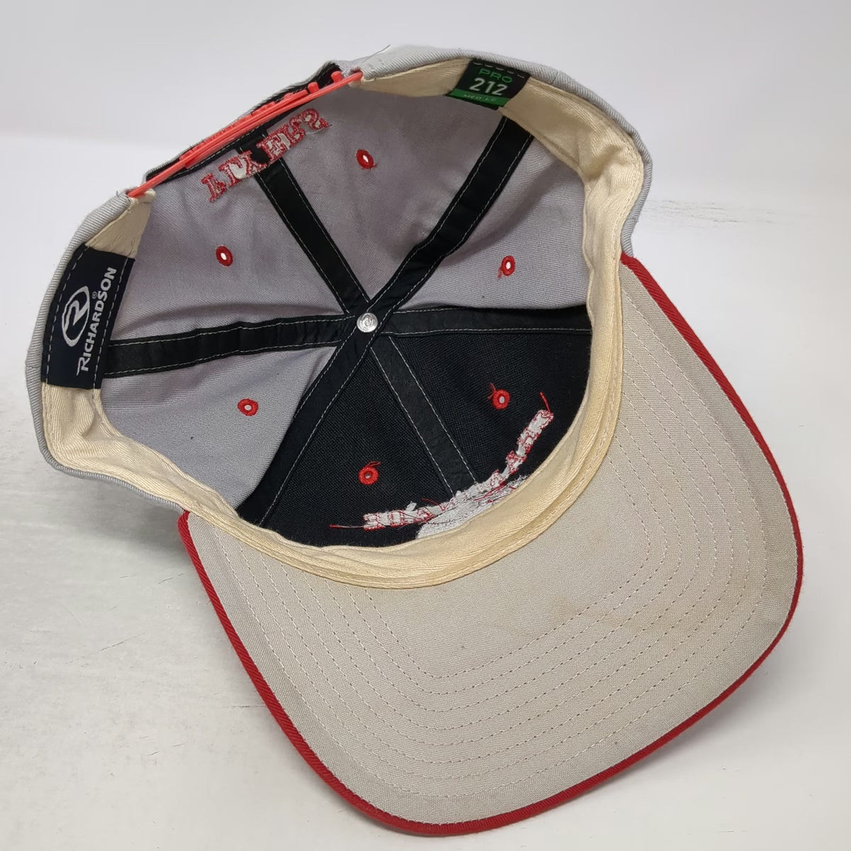Richardson Snapback Hat Gray Red L Chaminade Flyers Baseball Structured Crown