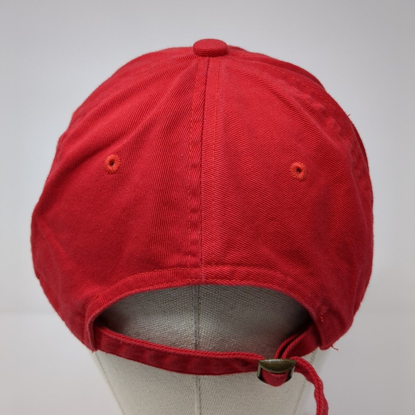 Lunada Bay Slideback Hat Red One Size Adjustable Vented Holes 6 Panel Blank