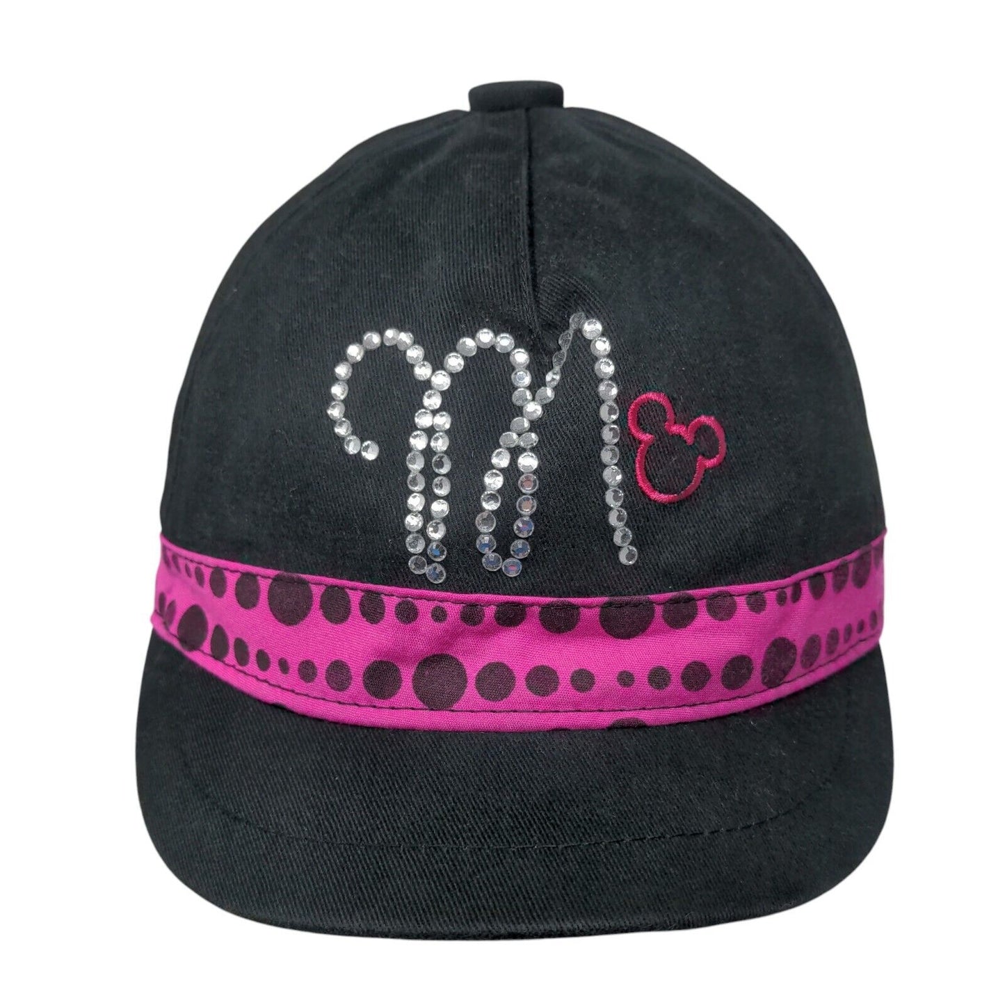 Disney Minnie Mouse Bling Slideback Hat Black Adult Short Brim