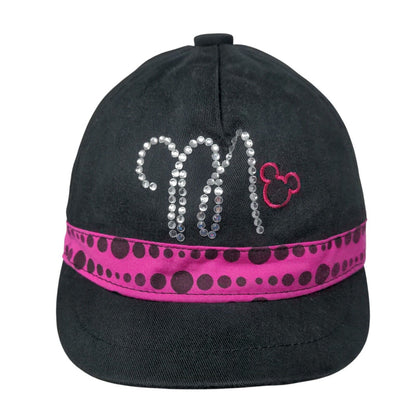 Disney Minnie Mouse Bling Slideback Hat Black Adult Short Brim