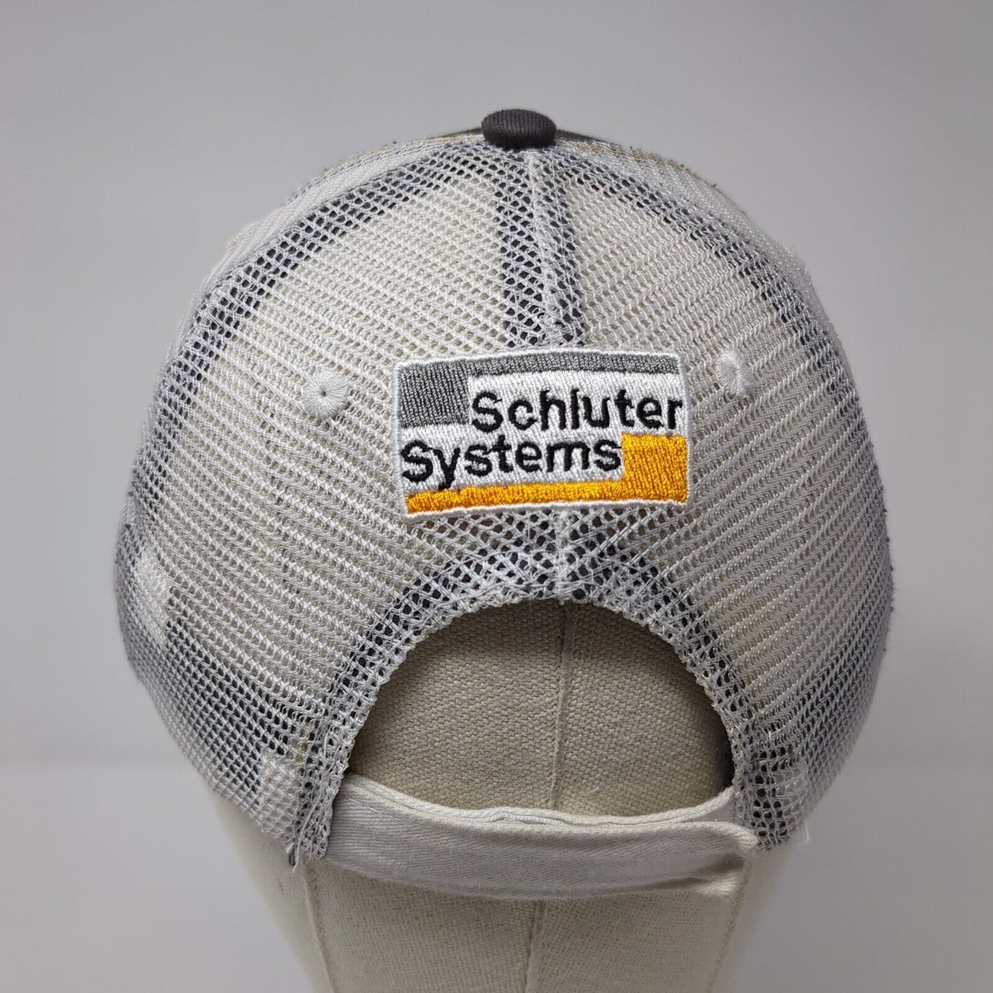 Schluter Systems Strapback Trucker Hat Gray OS Adjustable Embroidered Mesh Back