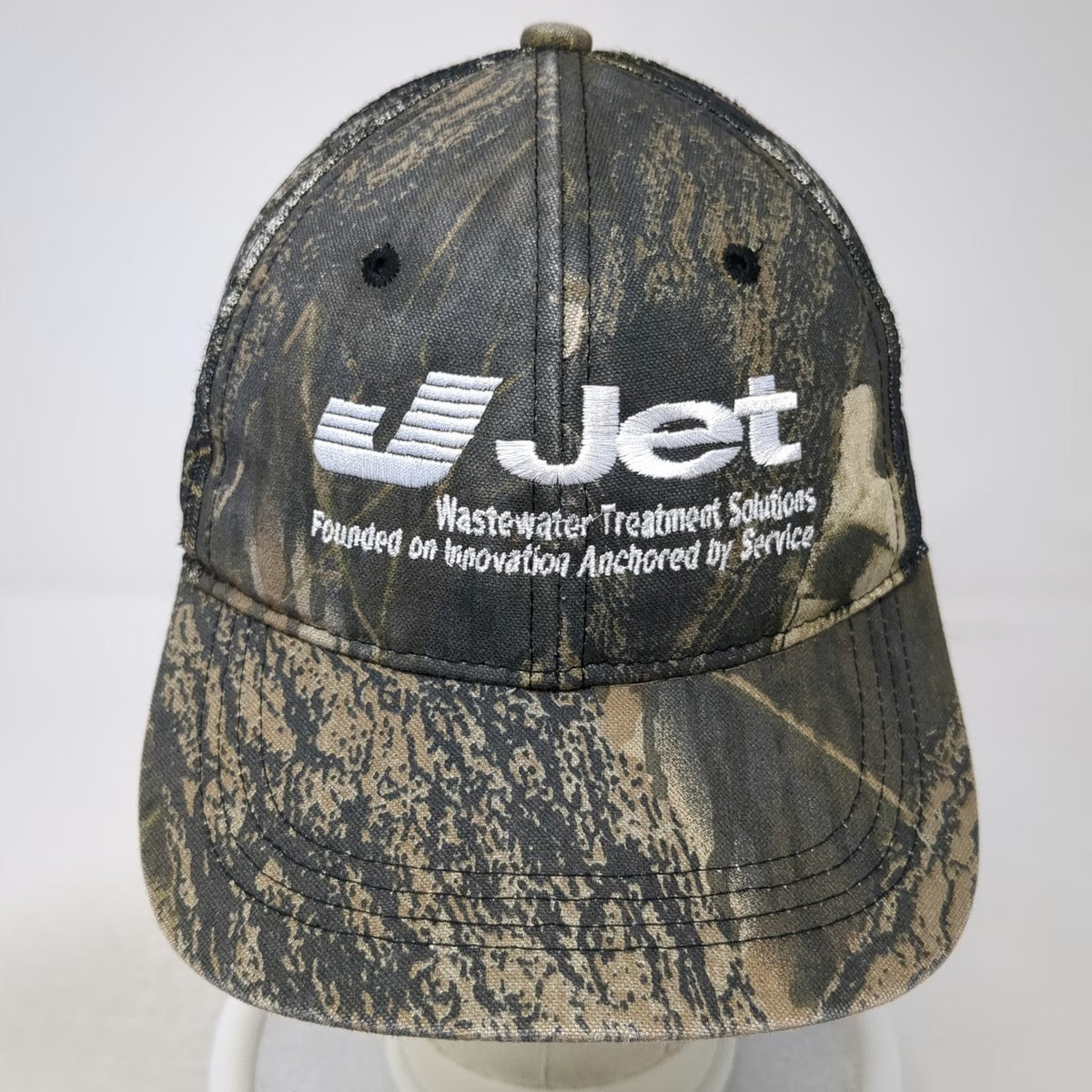 Outdoor Cap Baseball Cap Green One Size Camo Mesh Back Jet Wastewater Logo hat
