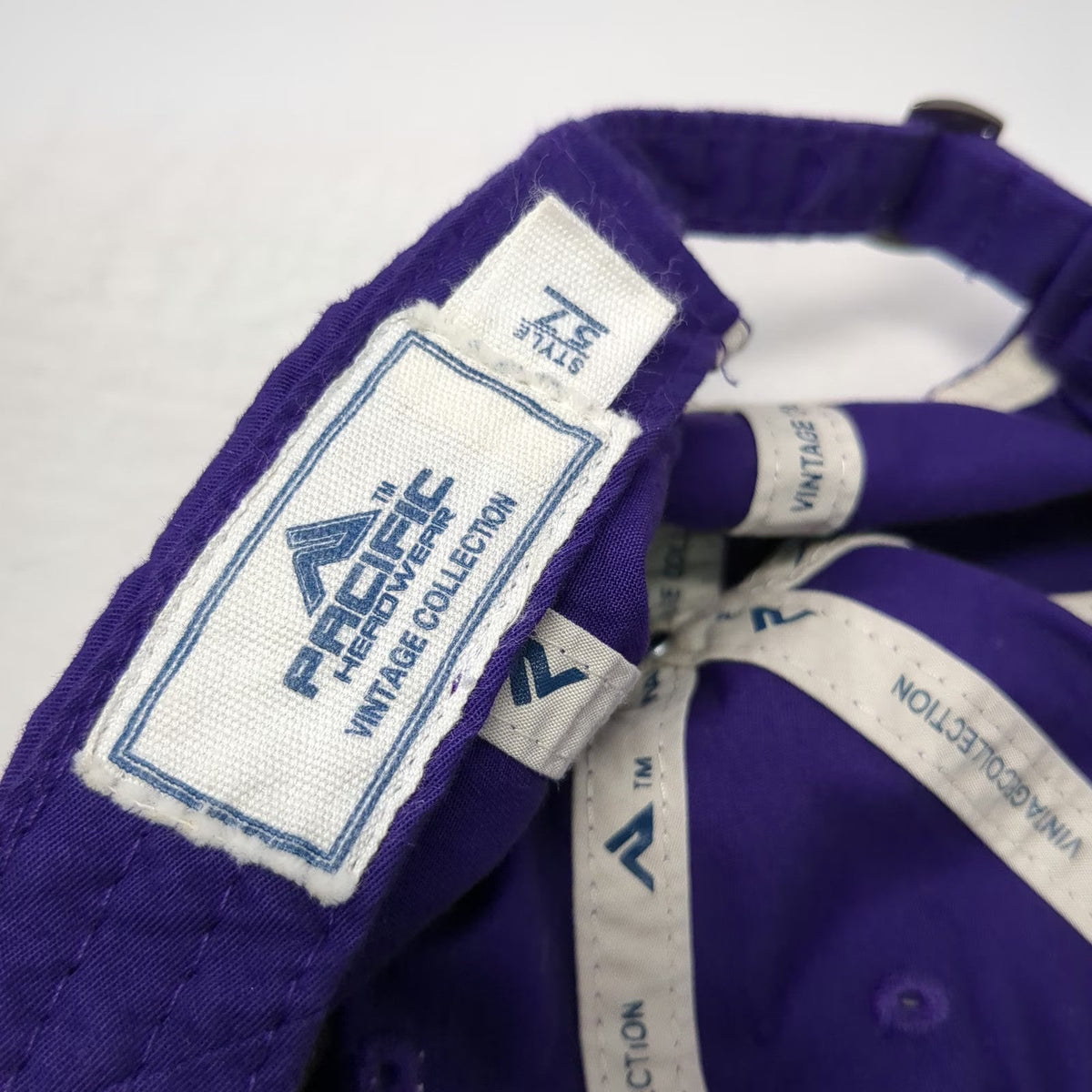 Pacific Headwear Baseball Cap Purple One Size White Yellow G Logo Hat Slideback