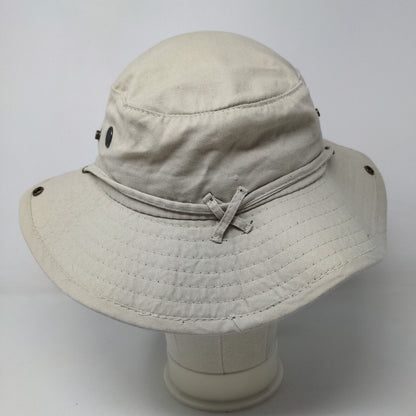 World Wide Sportsman Men's Vented Fishing Hat Wide Brim Tan Size M Cotton