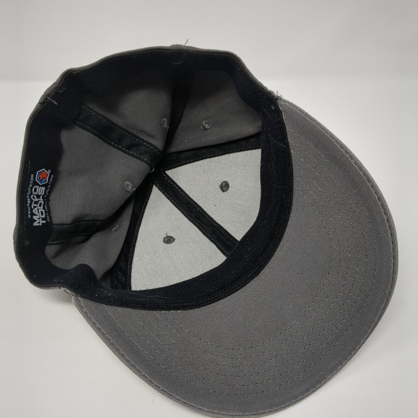Matco Tools Fitted Hat Gray One Size Embroidered Solid 6 Panel Stretch